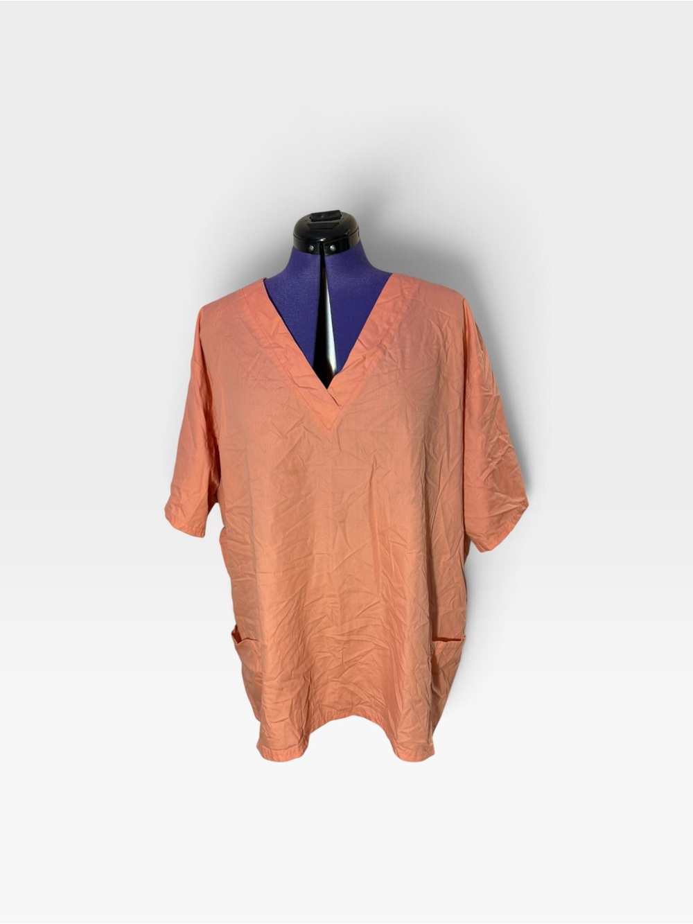 Butter-Soft by UA 4X Coral V-Neck Scrub Top Plus Size Medical Uniform
